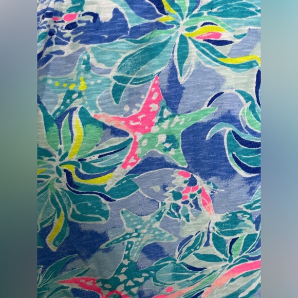Lilly Pulitzer Shay Ruffle V-Neck Dress Celestial Seas Size Small - Picture 6 of 7